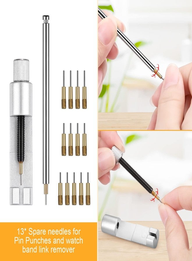 JOREST Watch Link Removal Tool, Watch Band Tool Kit, Repair Kit for Watch Bracelet Adjustment and Replacement and Resizing, With User Manual, Watch Link Remover, 20PCS Spring Bars, 13PCS Spare Needle - Image 4